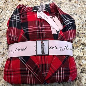 Victoria's Secret Red and Black Plaid Pajama Set